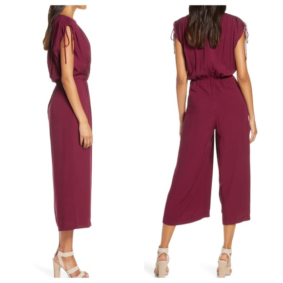 Gal Meets Glam Luella Ruched Shoulder Jumpsuit - Picture 3 of 4